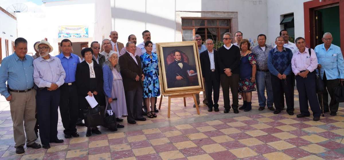 Los Cronistas en el homenaje  a Manuel Doblado.